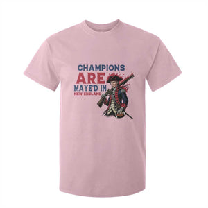 Champions Are Maye'd In NE T Shirt For Kid Funny QB Sport Fan TS12 Light Pink Print Your Wear