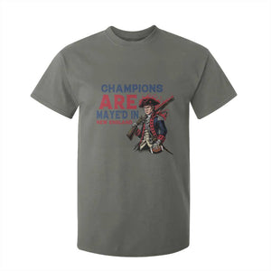 Champions Are Maye'd In NE T Shirt For Kid Funny QB Sport Fan TS12 Military Green Print Your Wear