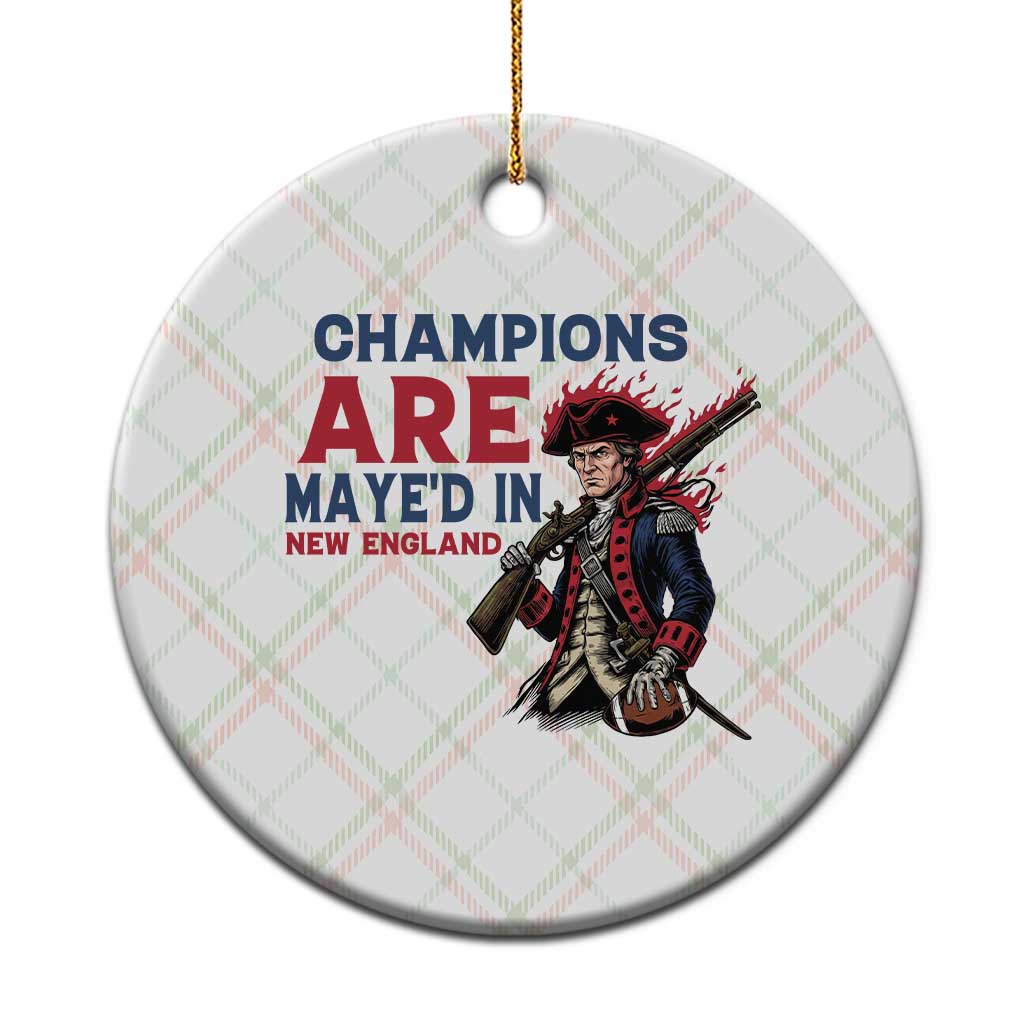 Champions Are Maye'd In NE Ceramic Ornament Funny QB Sport Fan TS12 1pc Christmas Plaid Print Your Wear