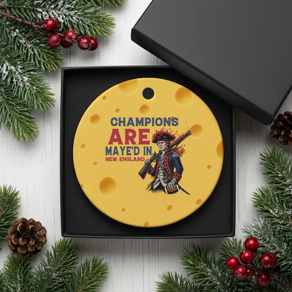 Champions Are Maye'd In NE Ceramic Ornament Funny QB Sport Fan TS12 1pc Yellow Cheese Print Your Wear
