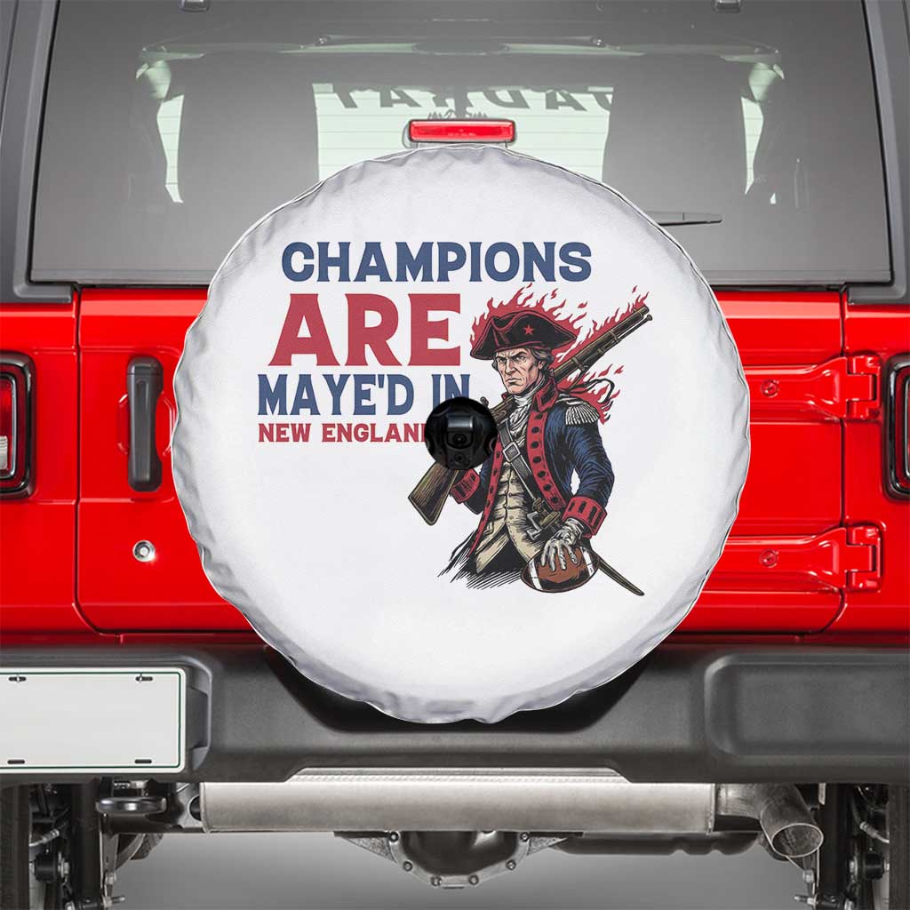 Champions Are Maye'd In NE Spare Tire Cover Funny QB Sport Fan TS12 White Print Your Wear