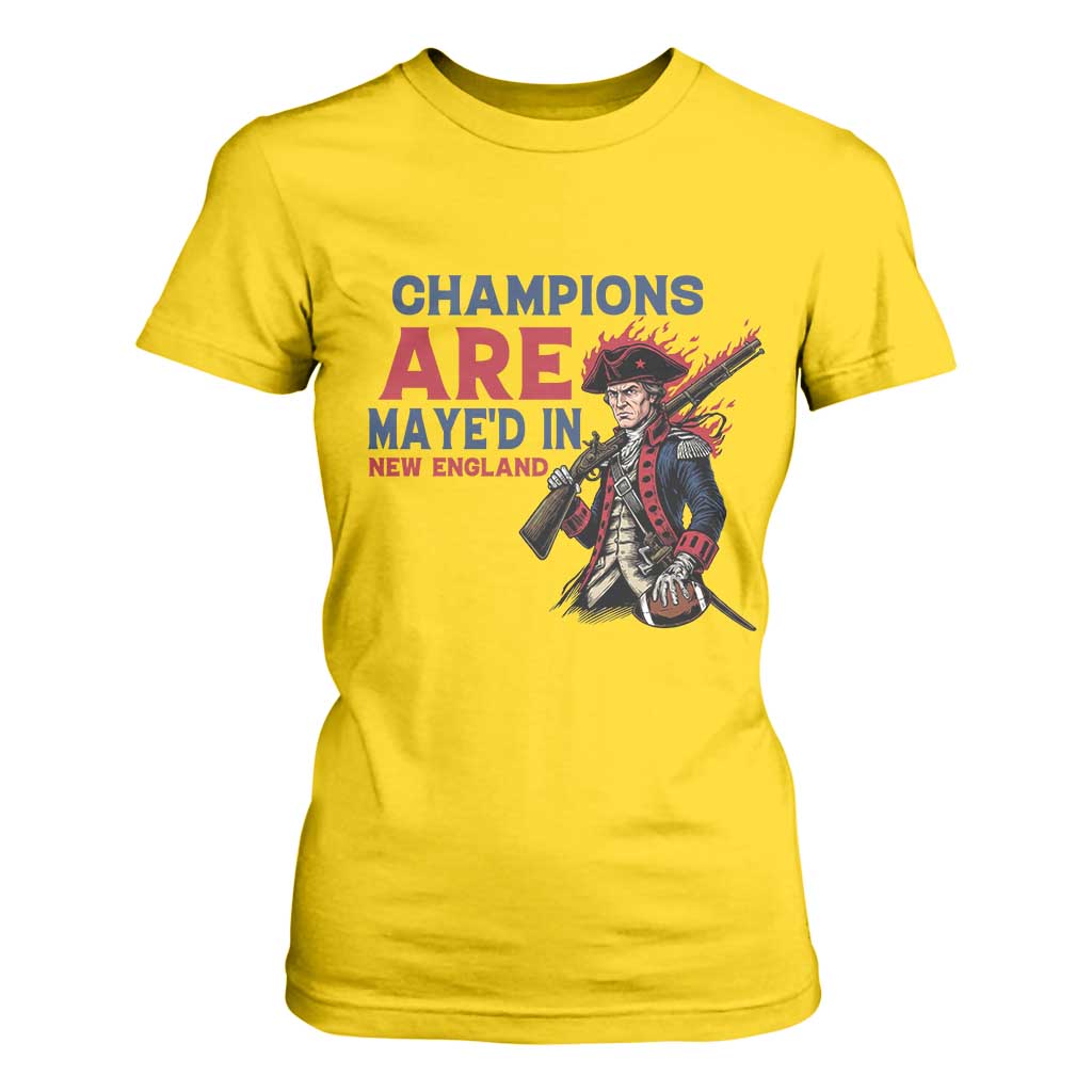 Champions Are Maye'd In NE T Shirt For Women Funny QB Sport Fan TS12 Daisy Print Your Wear