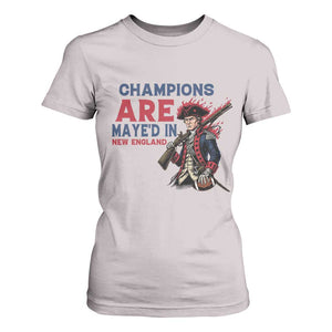 Champions Are Maye'd In NE T Shirt For Women Funny QB Sport Fan TS12 Ice Gray Print Your Wear