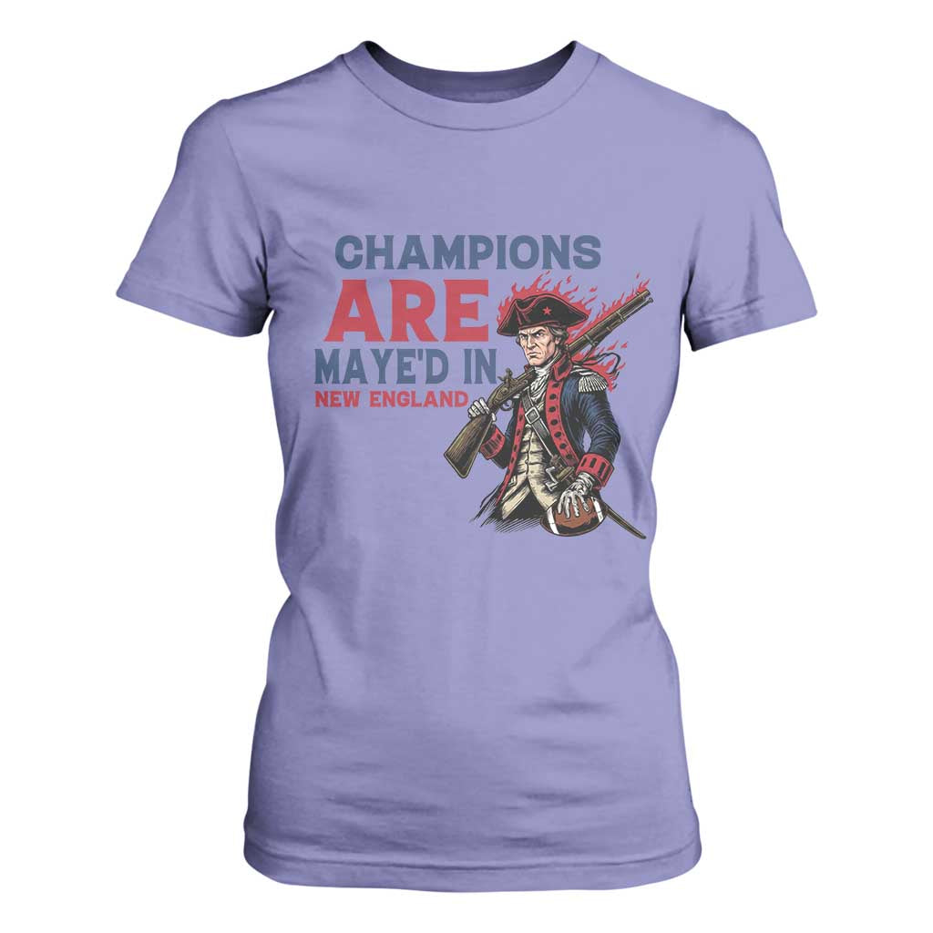 Champions Are Maye'd In NE T Shirt For Women Funny QB Sport Fan TS12 Violet Print Your Wear