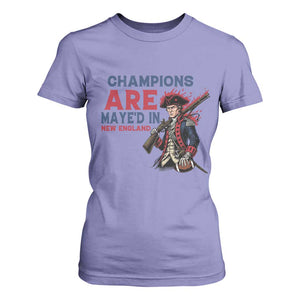 Champions Are Maye'd In NE T Shirt For Women Funny QB Sport Fan TS12 Violet Print Your Wear