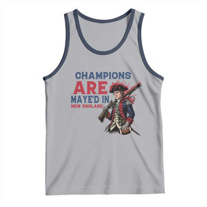 Champions Are Maye'd In NE Tank Top Funny QB Sport Fan TS12 Athletic Heather Navy Print Your Wear
