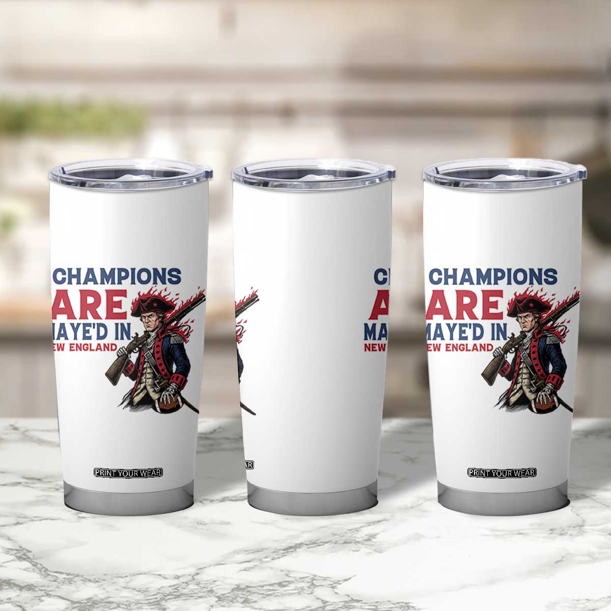 Champions Are Maye'd In NE Tumbler Cup Funny QB Sport Fan TS12 Print Your Wear