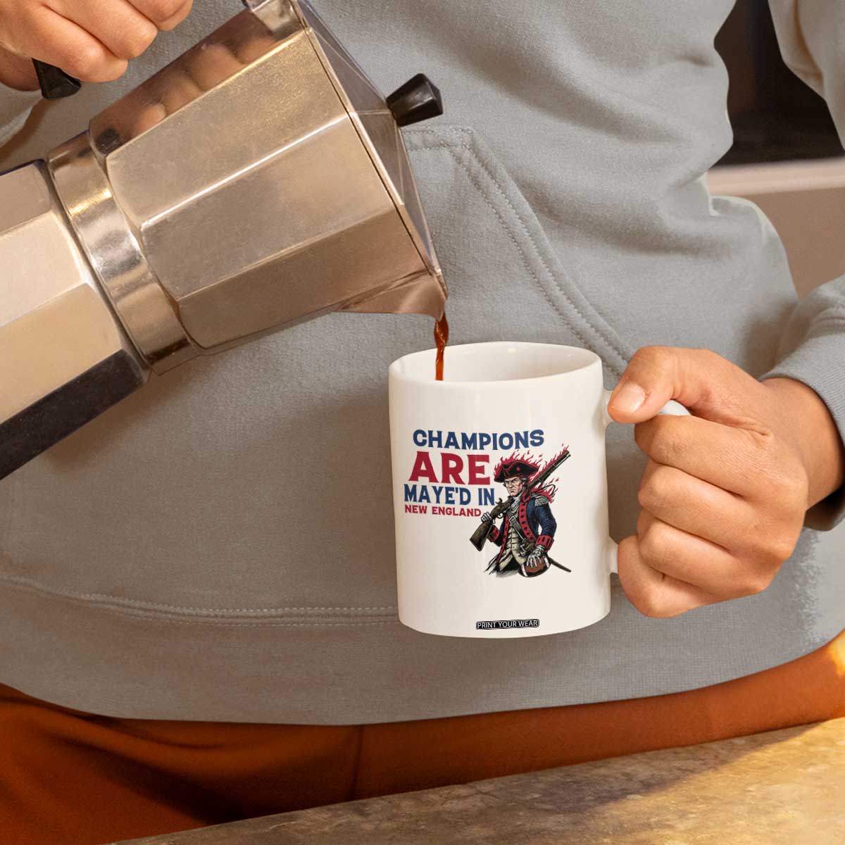 Champions Are Maye'd In NE Coffee Mug Funny QB Sport Fan TS12 Print Your Wear