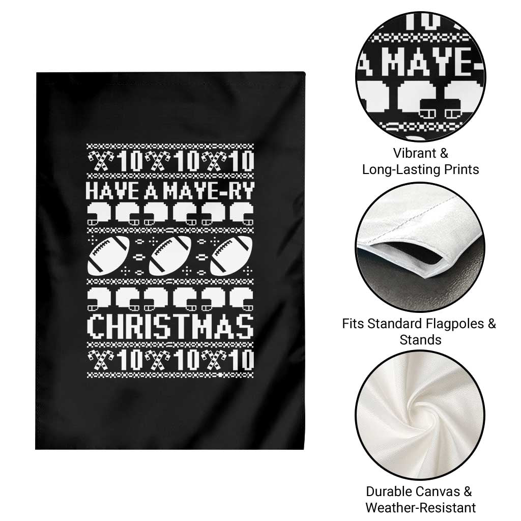 Have A Maye Ry Christmas Garden Flag Funny Football Lover Xmas Gift TS12 Print Your Wear