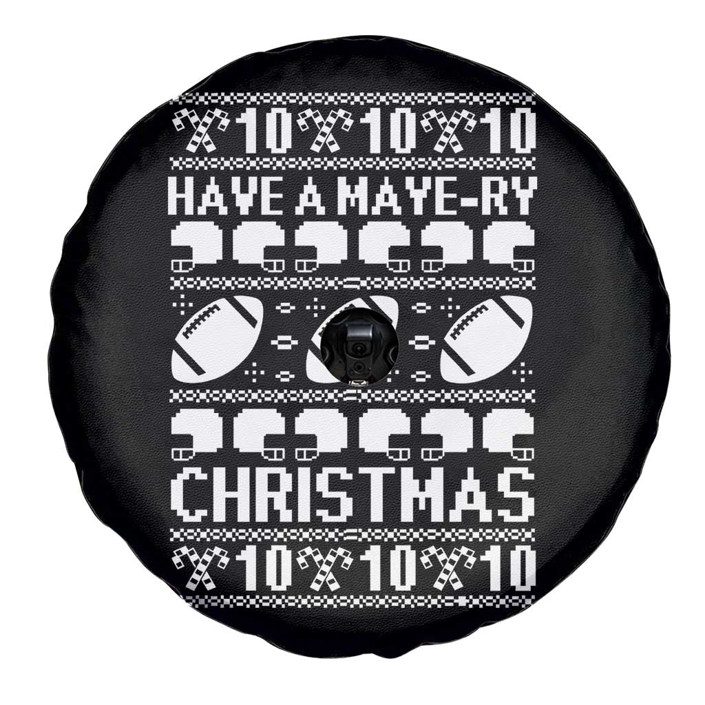 Have A Maye Ry Christmas Spare Tire Cover Funny Football Lover Xmas Gift TS12 Print Your Wear