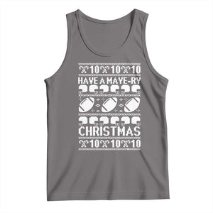 Have A Maye Ry Christmas Tank Top Funny Football Lover Xmas Gift TS12 Deep Heather Print Your Wear