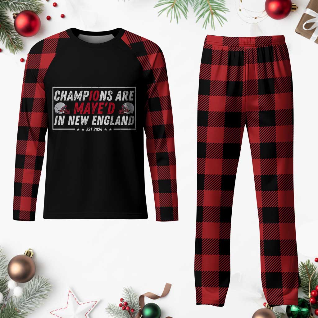 Champions Are Maye'd In NE Plaid Pajama Set FB Lover Gift TS12 Buffalo Plaid Print Your Wear