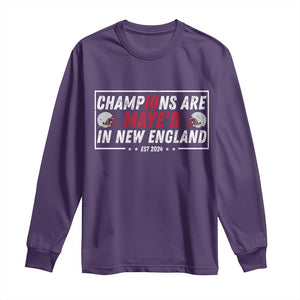 Champions Are Maye'd In New England Long Sleeve Shirt Football Lover Gift TS12 Purple Print Your Wear