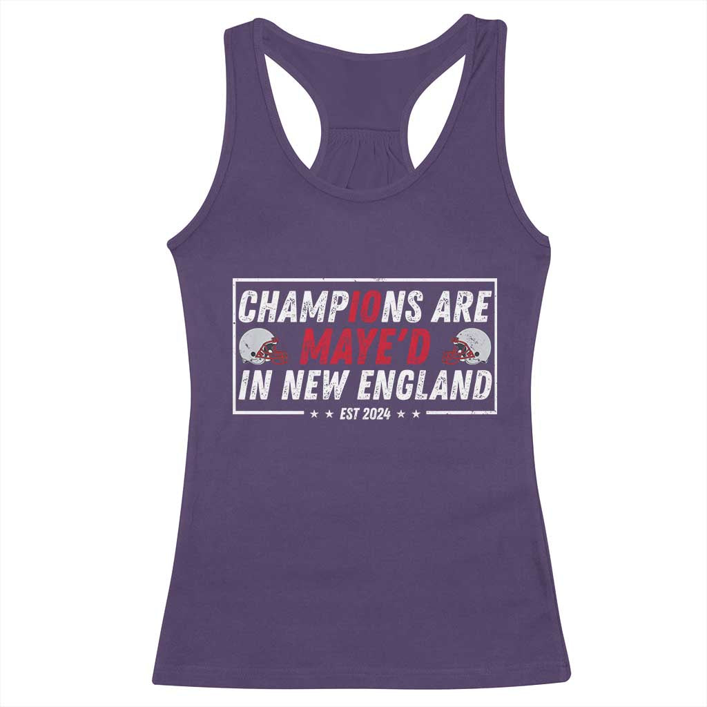 Champions Are Maye'd In NE Racerback Tank Top FB Lover Gift TS12 Purple Print Your Wear