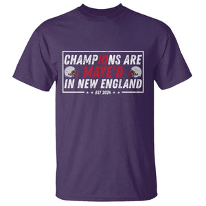 Champions Are Maye'd In NE T Shirt FB Lover Gift TS12 Purple Print Your Wear