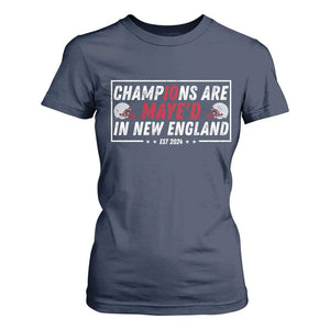 Champions Are Maye'd In NE T Shirt For Women FB Lover Gift TS12 Navy Print Your Wear