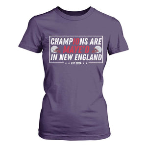 Champions Are Maye'd In NE T Shirt For Women FB Lover Gift TS12 Purple Print Your Wear
