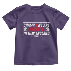 Champions Are Maye'd In NE Toddler T Shirt FB Lover Gift TS12 Purple Print Your Wear