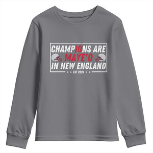 Champions Are Maye'd In NE Youth Sweatshirt FB Lover Gift TS12 Charcoal Print Your Wear