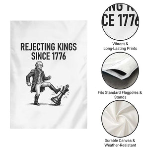 Rejecting Kings Since 1776 Garden Flag Funny George Washington TS12 Print Your Wear