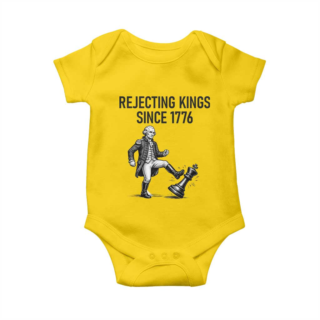 Rejecting Kings Since 1776 Baby Onesie Funny George Washington TS12 Daisy Print Your Wear