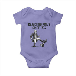 Rejecting Kings Since 1776 Baby Onesie Funny George Washington TS12 Violet Print Your Wear
