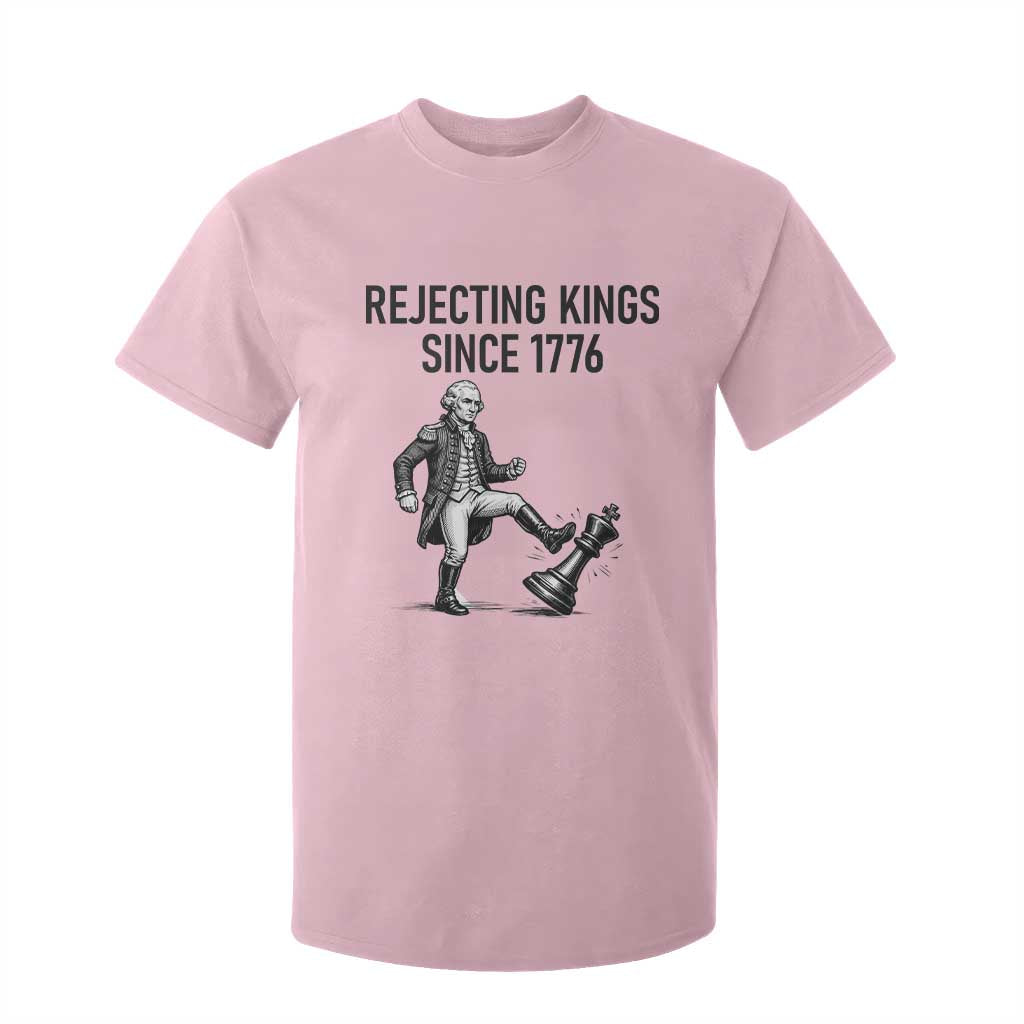 Rejecting Kings Since 1776 T Shirt For Kid Funny George Washington TS12 Light Pink Print Your Wear