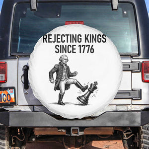 Rejecting Kings Since 1776 Spare Tire Cover Funny George Washington TS12 No hole White Print Your Wear