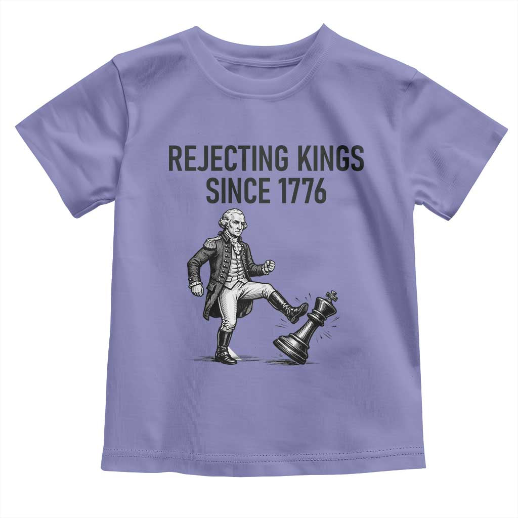 Rejecting Kings Since 1776 Toddler T Shirt Funny George Washington TS12 Violet Print Your Wear