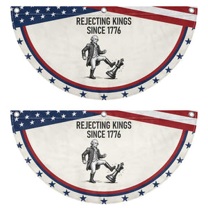 Rejecting Kings Since 1776 Patriotic Fan Flag Funny George Washington