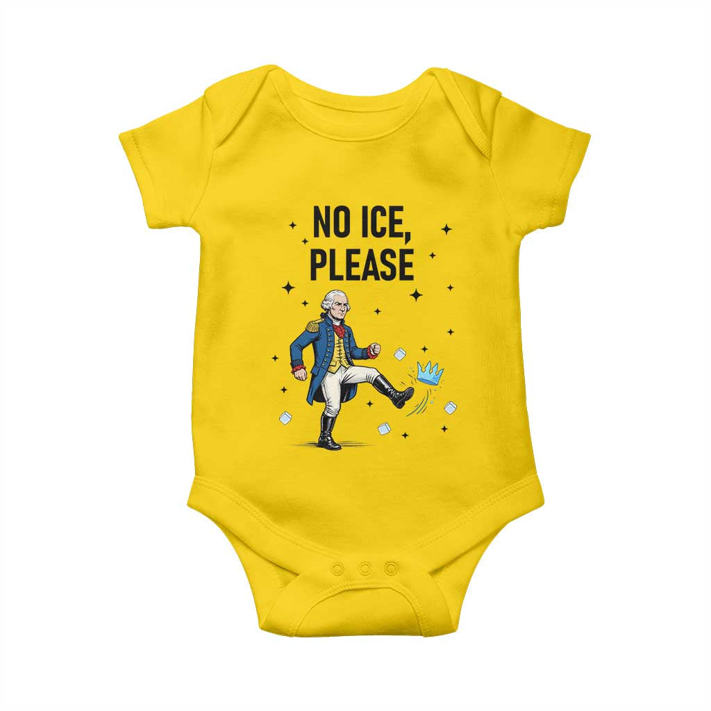 Funny George Washington Baby Onesie No Ice Please TS12 Daisy Print Your Wear