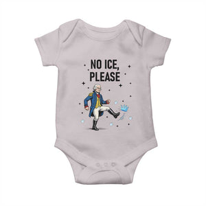 Funny George Washington Baby Onesie No Ice Please TS12 Ice Gray Print Your Wear