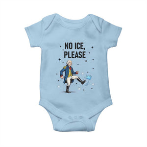 Funny George Washington Baby Onesie No Ice Please TS12 Light Blue Print Your Wear