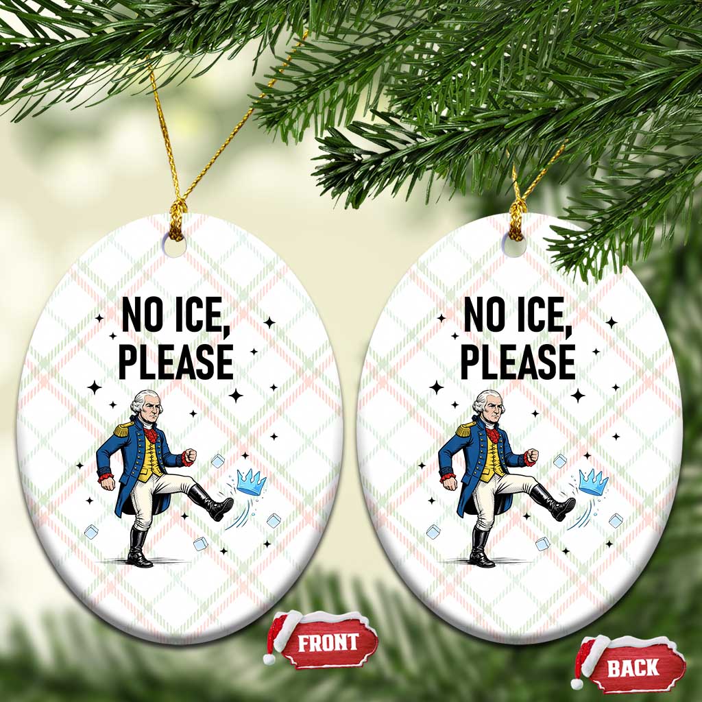 Funny George Washington Ceramic Ornament No Ice Please TS12 Print Your Wear
