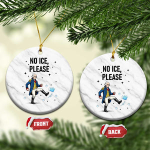 Funny George Washington Ceramic Ornament No Ice Please TS12 1pc White Marble Print Your Wear