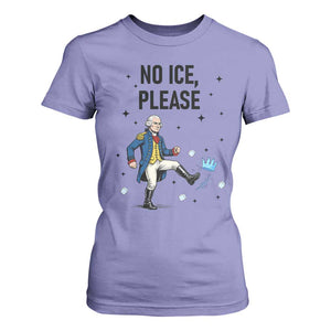 Funny George Washington T Shirt For Women No Ice Please TS12 Violet Print Your Wear