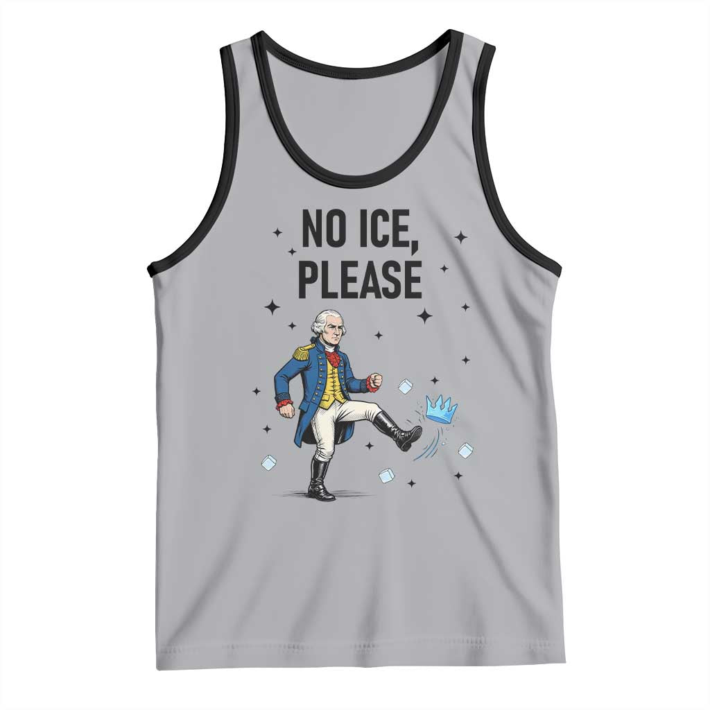 Funny George Washington Tank Top No Ice Please TS12 Athletic Heather Black Print Your Wear