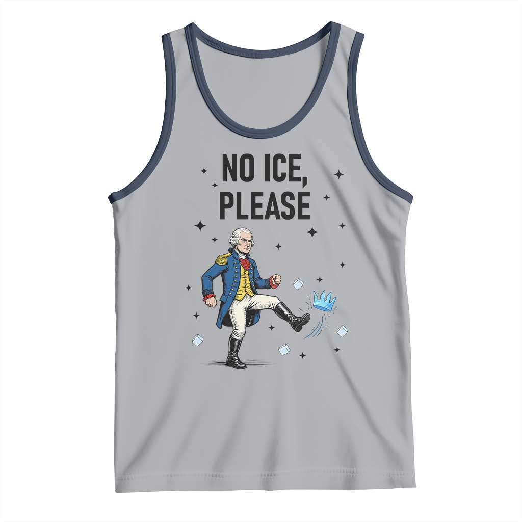 Funny George Washington Tank Top No Ice Please TS12 Athletic Heather Navy Print Your Wear