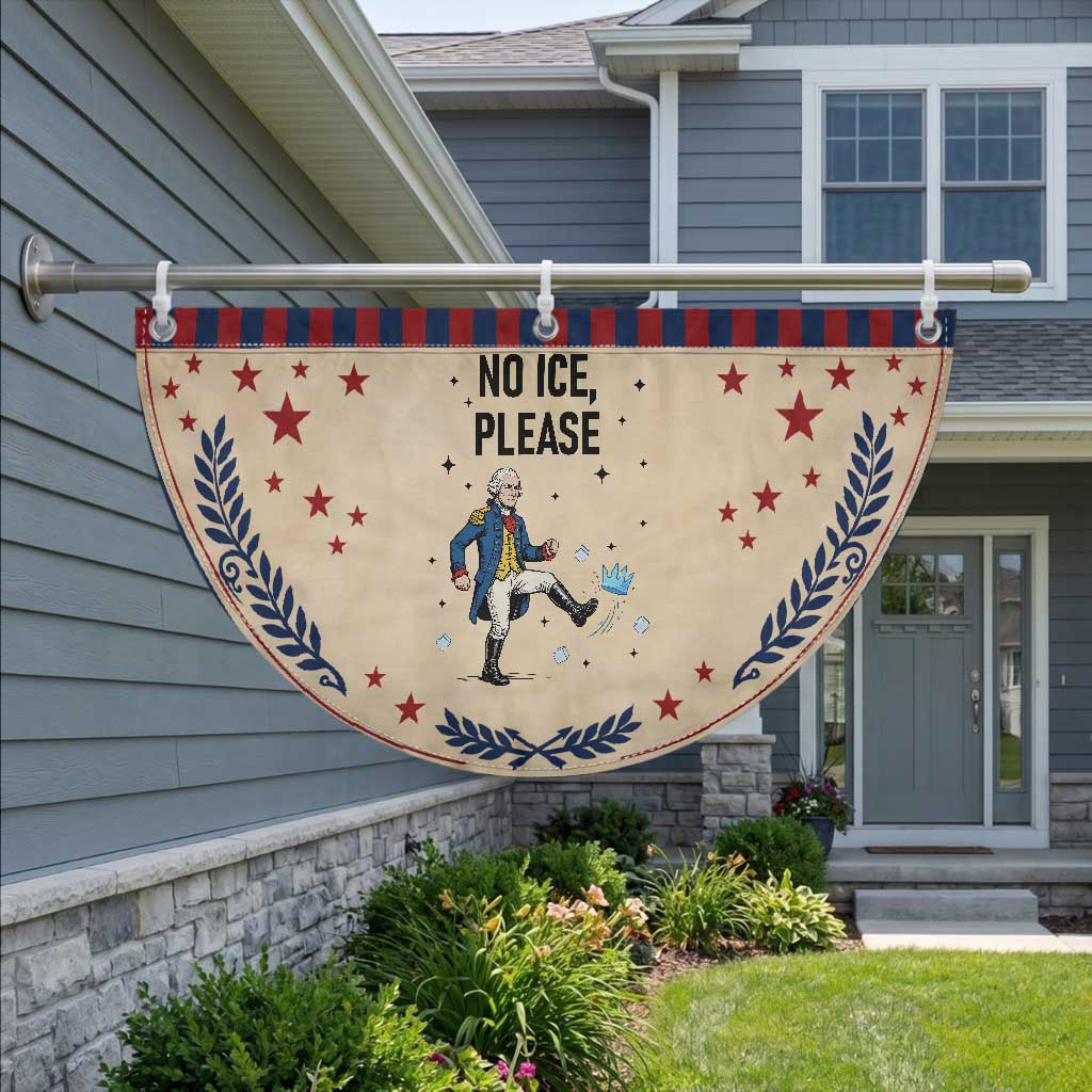 Funny George Washington Patriotic Fan Flag No Ice Please