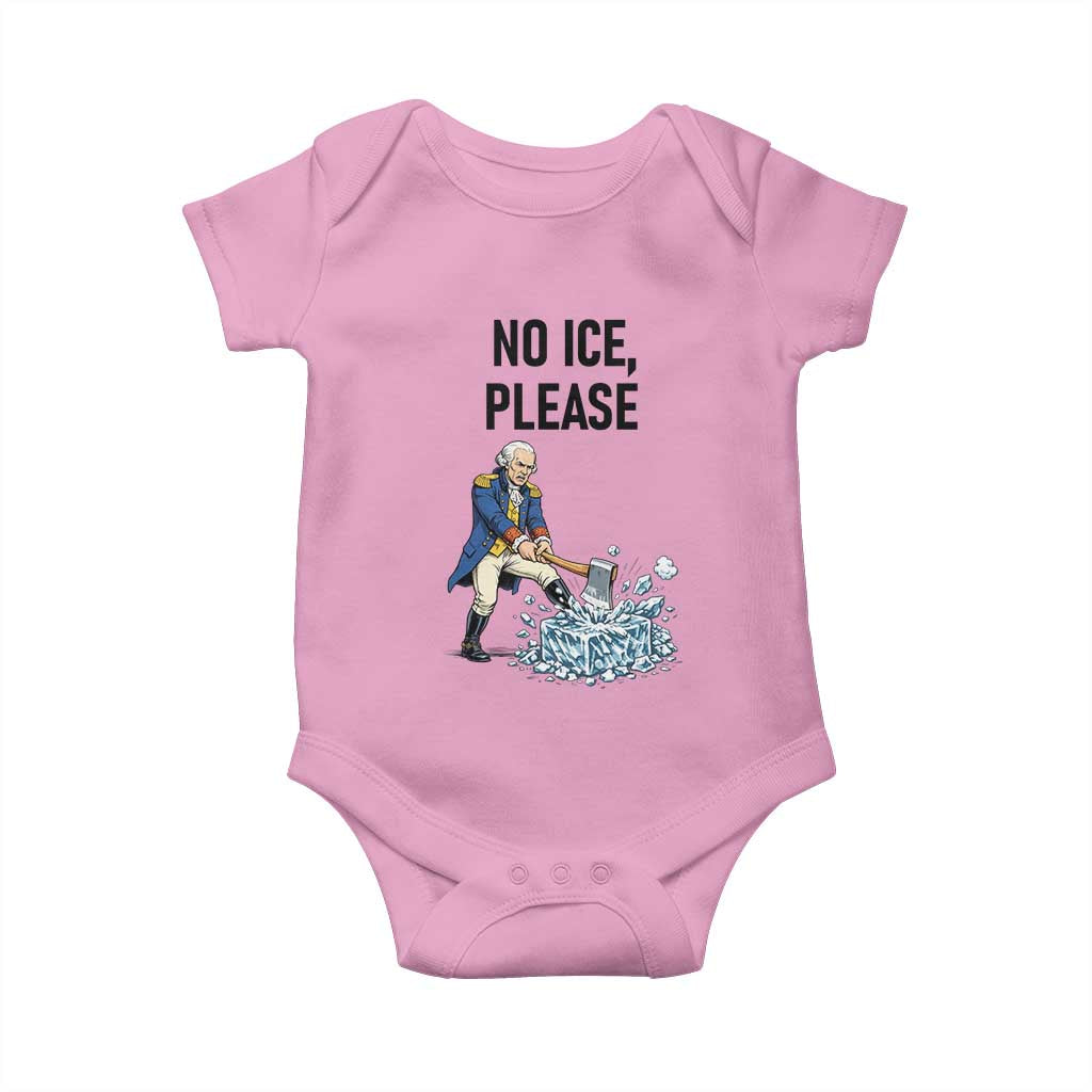 Funny George Washington Political Anti Ice Gift Baby Onesie TS12 Light Pink Print Your Wear