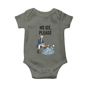 Funny George Washington Political Anti Ice Gift Baby Onesie TS12 Military Green Print Your Wear