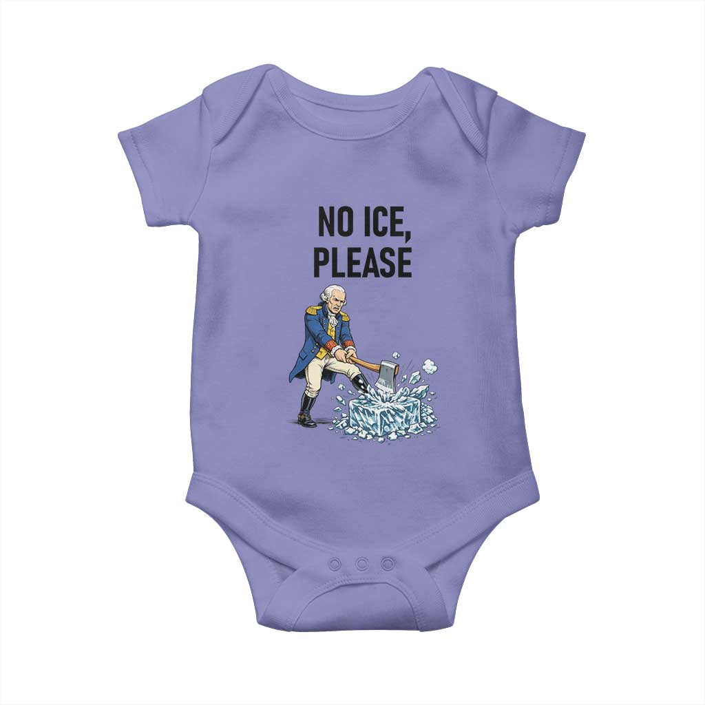 Funny George Washington Political Anti Ice Gift Baby Onesie TS12 Violet Print Your Wear