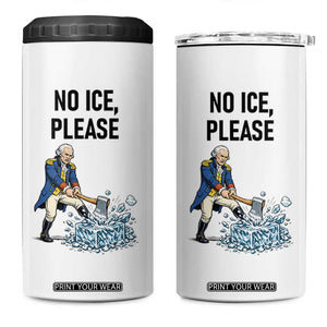 Funny George Washington Political Anti Ice Gift 4 in 1 Can Cooler Tumbler TS12 One Size: 16 oz White Print Your Wear