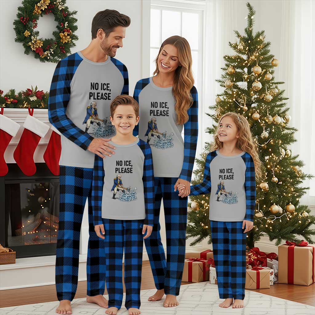 Funny George Washington Political Anti Ice Gift Plaid Pajama Set TS12 Blue Plaid Print Your Wear