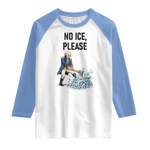 Funny George Washington Political Anti Ice Gift Raglan Shirt TS12 White Carolina Blue Print Your Wear