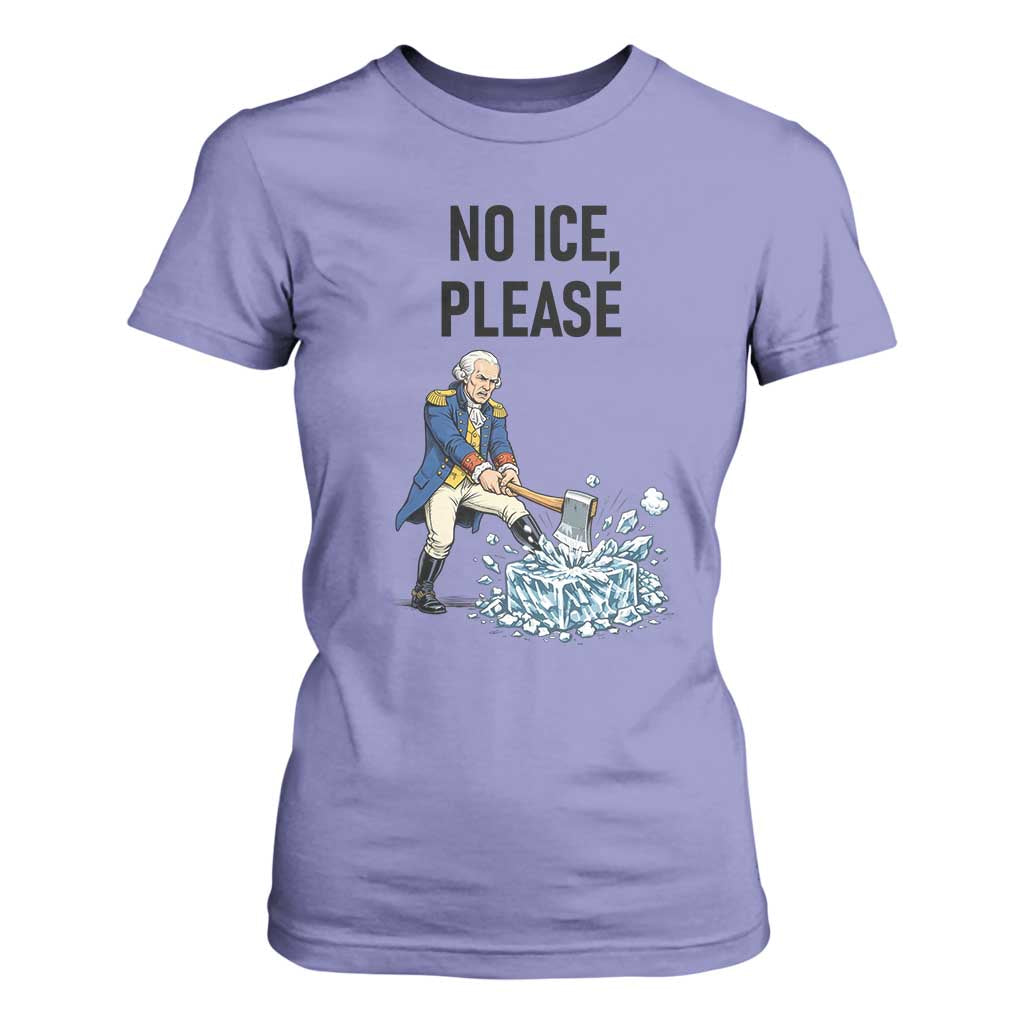 Funny George Washington Political Anti Ice Gift T Shirt For Women TS12 Violet Print Your Wear