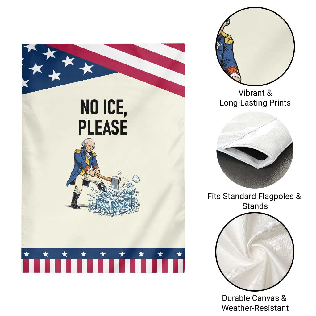 Funny George Washington Political Anti Ice Gift Garden Flag TS12 Print Your Wear