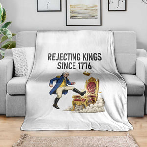 Funny George Washington Protest Throw Blanket Rejecting Kings Since 1776 TS12 Print Your Wear