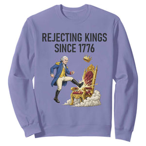 Funny George Washington Protest Sweatshirt Rejecting Kings Since 1776 TS12 Violet Print Your Wear
