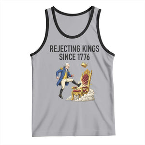 Funny George Washington Protest Tank Top Rejecting Kings Since 1776 TS12 Athletic Heather Black Print Your Wear